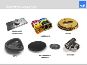 Acabados superficiales piezas forjadas en latón y aluminio